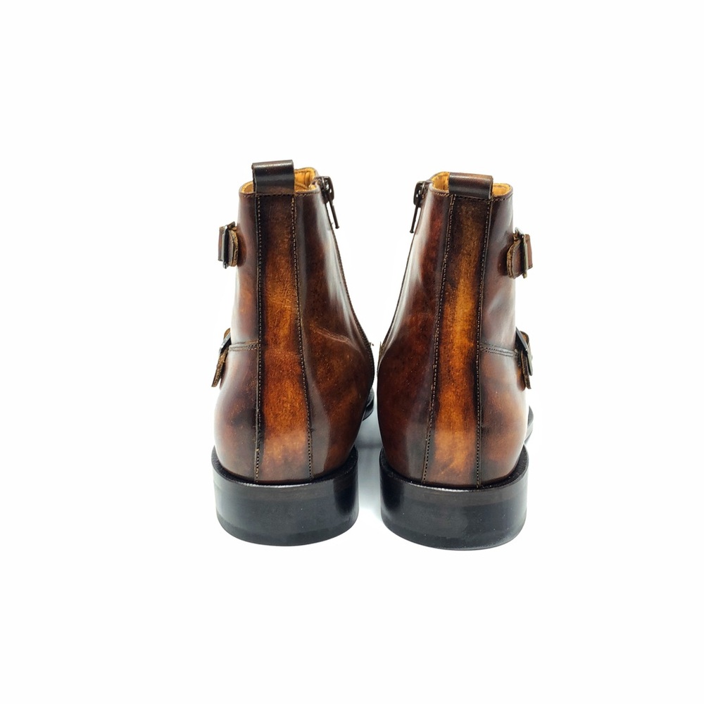 Triple Monk Leather Boot. - Picture 6 of 8
